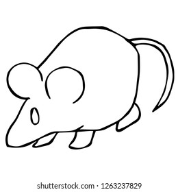 Vector Illustration of Isolated Outline Rat Animal for Graphic Design, Template, Background, Icon, and More.