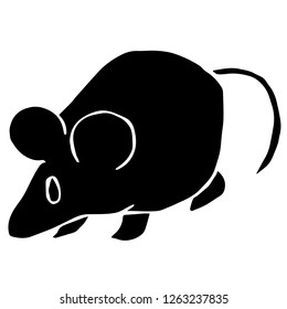 Vector Illustration of Isolated Outline Rat Animal for Graphic Design, Template, Background, Icon, and More.