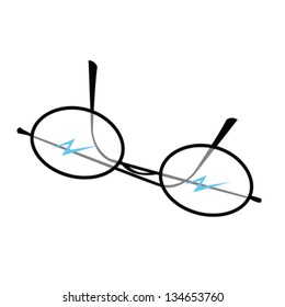 ilustración vectorial de pares aislados de anteojos