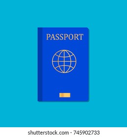 Vector illustration of isolated passport. Concept icons travel and tourism. illustration of international passport or id
