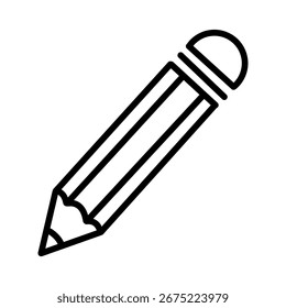 Ilustración vectorial de un icono de lápiz aislado sobre un fondo blanco