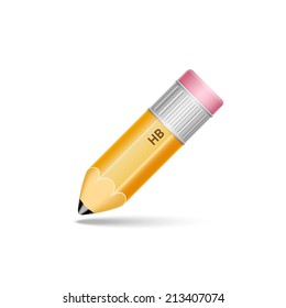 vector illustration of an isolated pencil on white background 