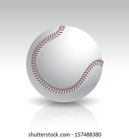 Vector Illustration of Isolated Realistic Baseball Ball