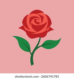 Vector illustration of isolated rose flower