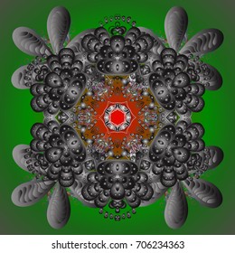 Vector illustration with isolated snowflake. Beautiful decoration. Symbol of winter. Isolated watercolor snowflakes on colored background.