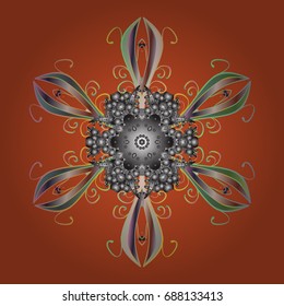 Vector illustration with isolated snowflakes.