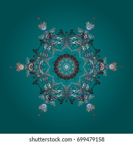 Vector illustration. Isolated of vector snowflakes. Snowflakes collection. Fine winter ornament.