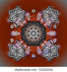Vector illustration. Isolated of vector snowflakes. Snowflakes collection. Fine winter ornament.