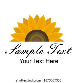 Vector illustration of an isolated sunflower on a white background used for logos, magazines, books, posters, cards, menu covers, web pages.