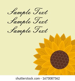Ilustración vectorial de un girasol aislado en un fondo blanco utilizado para logos, revistas, libros, carteles, tarjetas, portadas de menús, páginas web.