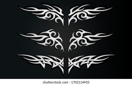 Vector illustration of isolated Tribal tattoo pattern