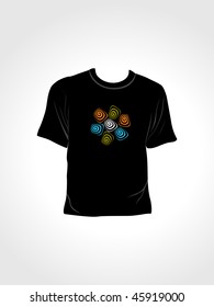 ilustração vetorial de camisa isolada com fundo preto
