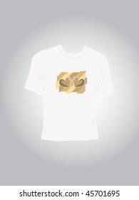 ilustración vectorial de camiseta aislada con fondo gris