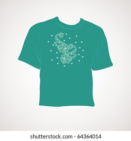 vector illustration of isolated tshirt with grey background