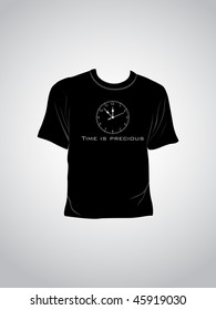la ilustración vectorial de camisetas aisladas con tiempo es un concepto precioso