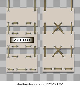 Vector illustration, isolated,hanging on a string poster, cardboard, scrapbooking set of characters to hang, and a mixture lacing to Place your ad for design