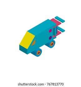 Vector illustration isometric abstract colorful block for logo and icon