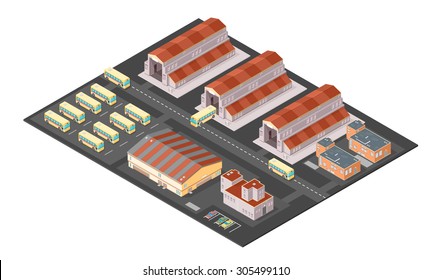 A Vector Illustration Of An Isometric Bus Depot.
Isometric Bus Depot Icon Illustration.
Public Transportation Bus Pool For Maintenance And Vehicle Repair.