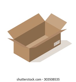 vector illustration of isometric cardboard box isolated for your design and infographics
