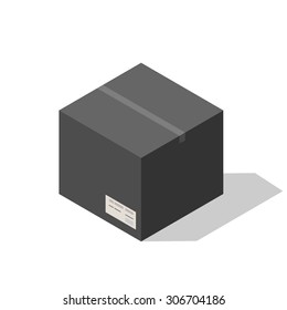 vector illustration of isometric cardboard box isolated for your design and infographics