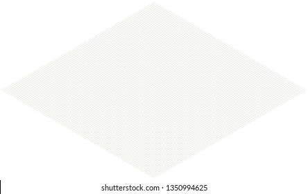 Vector illustration of isometric grid background. Simple rhombus graph paper template