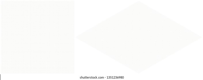 Vector illustration of isometric grid background. Simple rhombus graph paper template