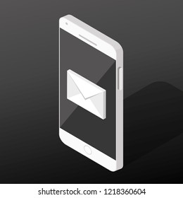 Vector Illustration of Isometric Smart phones.