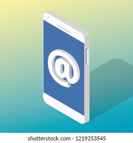 Vector Illustration of Isometric Smart phones.