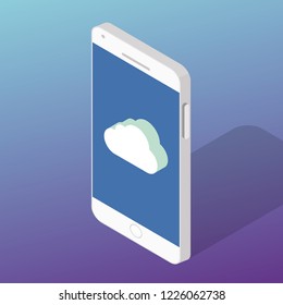 Vector Illustration of Isometric Smart phones.