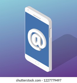 Vector Illustration of Isometric Smart phones.
