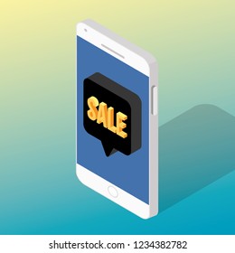 Vector Illustration of Isometric Smart phones.