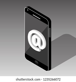 Vector Illustration of Isometric Smart phones.