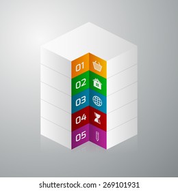 Vector illustration isometric square info graphics