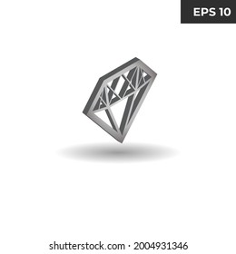 Vektorgrafik des isometrischen Symbols Diamantstil 3D für Website-Elemente, Präsentationen, Infografiken, mobile Anwendungen, Logos, 3D-Symbole, realistische Symbole