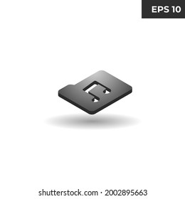 vector illustration of isometric symbol folder music, online music 3D for website elements, presentations, infographics, mobile applications, logos, 3d icons, realistic icons
