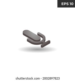 vector illustration of isometric symbol microphone, speaker 3D for website elements, presentations, infographics, mobile applications, logos, 3d icons, realistic icons