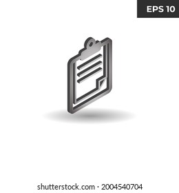 vector illustration of isometric symbol Note style 3D for website elements, presentations, infographics, mobile applications, logos, 3d icons, realistic icons