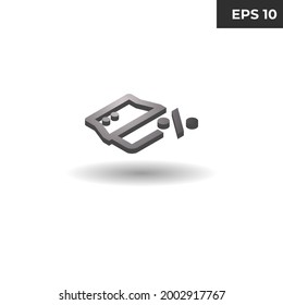 vector illustration of isometric symbol online shop , favorite shop,  3D for website elements, presentations, infographics, mobile applications, logos, 3d icons, realistic icons