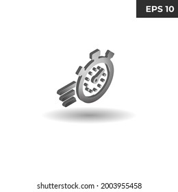 vector illustration of isometric symbol time, watch, alarm 3D for website elements, presentations, infographics, mobile applications, logos, 3d icons, realistic icons