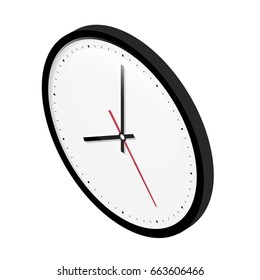 Vector Illustration Isometric Wall Clock Icon. 