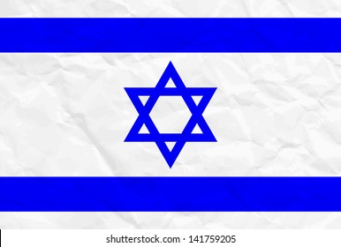 Vector illustration of Israel flag
