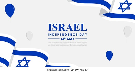 Vector illustration of Israel Independence Day social media feed template