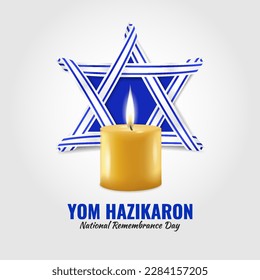 Vector Illustration of Israel Memorial Day. Banner.
