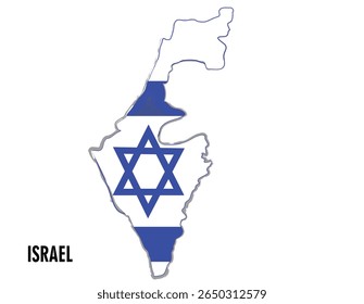 Vector illustration of the Israeli flag. Suitable for editorial purposes, political analysis, news articles, or geography-themed designs.