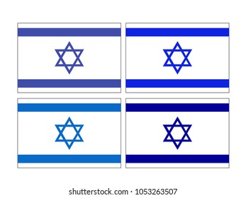 vector illustration of Israeli flags