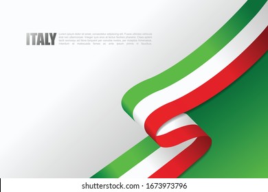 Vector illustration with Italian flag concept