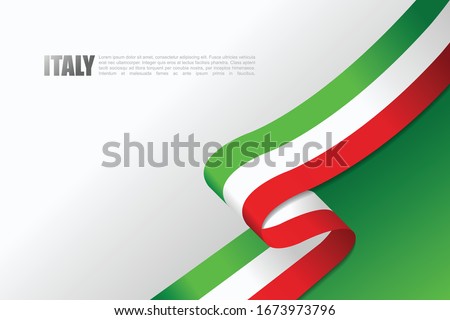 Vector illustration with Italian flag concept