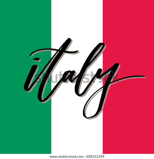 Vector Illustration Italian Flag Italy Modern Stock Vector (Royalty ...