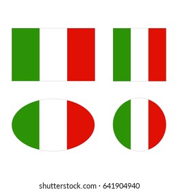 vector illustration of Italian flags