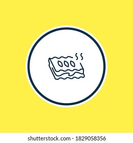 Vector illustration of italian lasagna icon line. Beautiful international food element also can be used as delicious icon element.